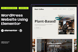 design a premium wordpress landing page with elementor