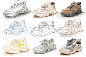 design shoes tech pack, sneakers and for your brand