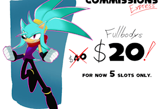 draw a fullcolor illustration of your sonic oc