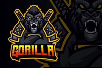 create wonderful excellent gorilla t shirt and logo design