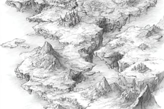 draw your fantasy map sketch
