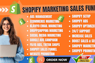 boost shopify sales, shopify marketing, sales funnel and ecommerce traffic