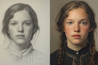 draw realistic portraits for you