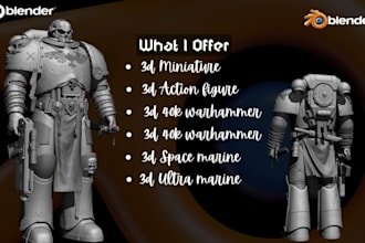 sculpt 3d warhammer 40k tabletop miniature 3d figurine dnd 3d model for printing