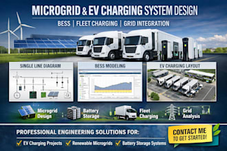 microgrid engineering, bess sizing and ev charging infrastructure design