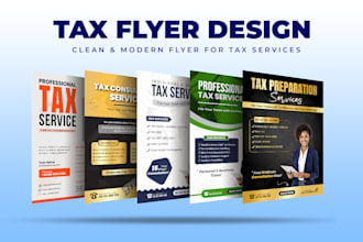 design credit repair flyer, tax service flyer, bookkeeping, finance and business