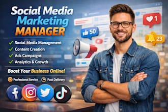 be your social media marketing manager pro  content creator