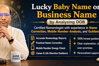 suggest lucky baby name or business name by numerology