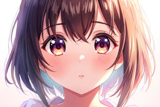 draw cute anime portrait for you
