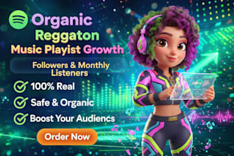 do organic reggaeton music playlist growth followers and monthly listeners