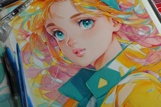 draw anime art and illustration
