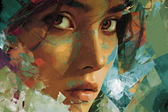design unique digital collage art illustration