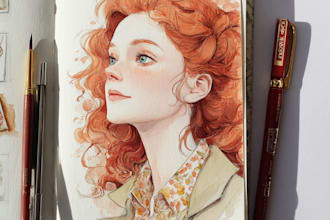 create custom watercolor character
