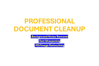professionally clean, retouch and format your PDF documents