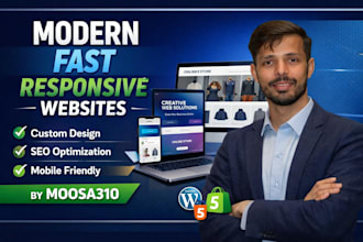 develop a modern, fast, and responsive website