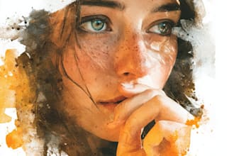 draw watercolor character illustration