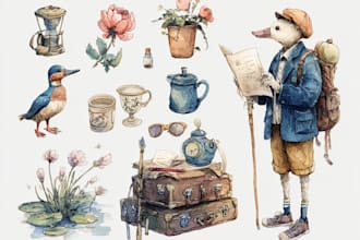 make a digital watercolor illustration