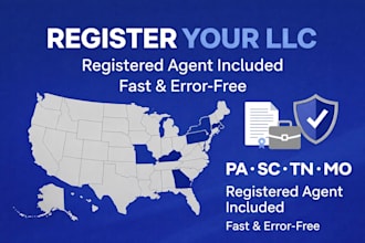 register llc in pennsylvania, sc, tennessee, missouri with registered agent
