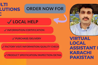 handle your tasks locally in pakistan, for property, docs,