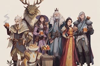 design custom dnd party portraits and group art