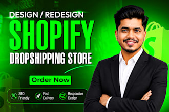 build, design or redesign shopify website, dropshipping ecommerce store