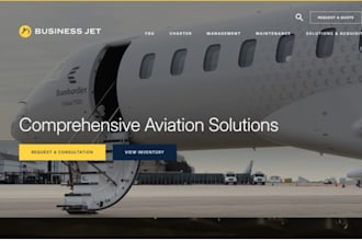 design wix aircraft charter website aircraft booking private aviation website