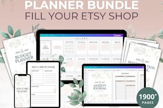design hyperlinked digital planner or journal layout for goodnotes, KDP