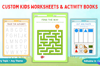 design editable canva worksheets for kids learning