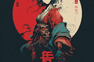 create amazing anime t shirt design cartoon t shirt design