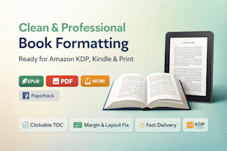 format your ebook and paperback for amazon kdp publishing