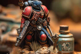 miniature warhammer 40k dnd ,terminator,diorama models