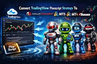 convert tradingview pinescript strategy to ninjatrader, mt5, mt4 and ctrader bot
