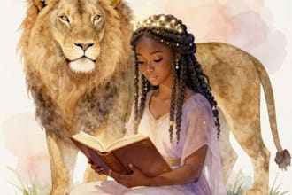 watercolor children book illustration