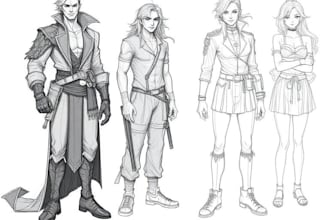draw a fantasy sketchy illustration