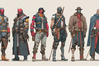 create scifi, fantasy, superhero character design