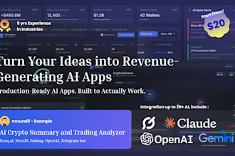 build full stack ai website applications and mobile apps