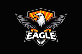 design super flying eagle logo with express delivery