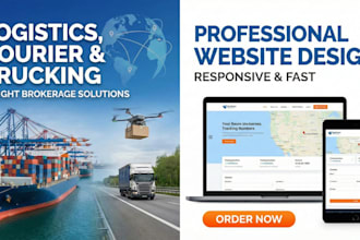 design logistics courier trucking dispatch freight brokerage wordpress website