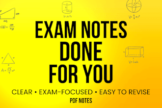 create exam oriented study notes and revision pdfs for your syllabus