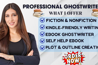 ghostwrite fiction or nonfiction book as ghostwriter self help ebook ghostwriter