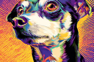 pet for your dog cat or any animal or pop art