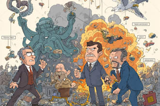create political and editorial cartoons