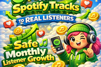 promote your spotify tracks to real listeners and safe monthly listener growth