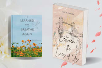 create a minimalist book cover for poetry and romance books