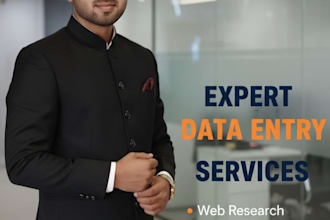 perform expert data entry and copy paste tasks