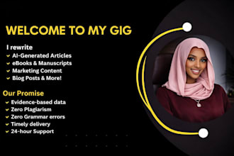 rewrite ai content, humanize chat gpt essays, edit ebooks, offer zero plagiarism