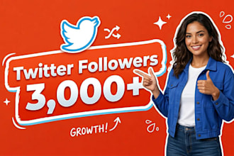 grow up 3000 twitter followers fast