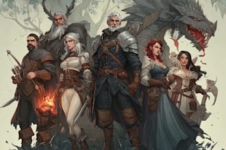 do your dnd group party illustration