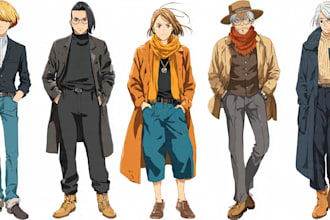 draw anime character an illustration and anime character