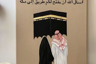 create custom arabic and urdu calligraphy canvas paintings